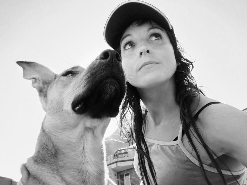 Rocío Ubero y perri
